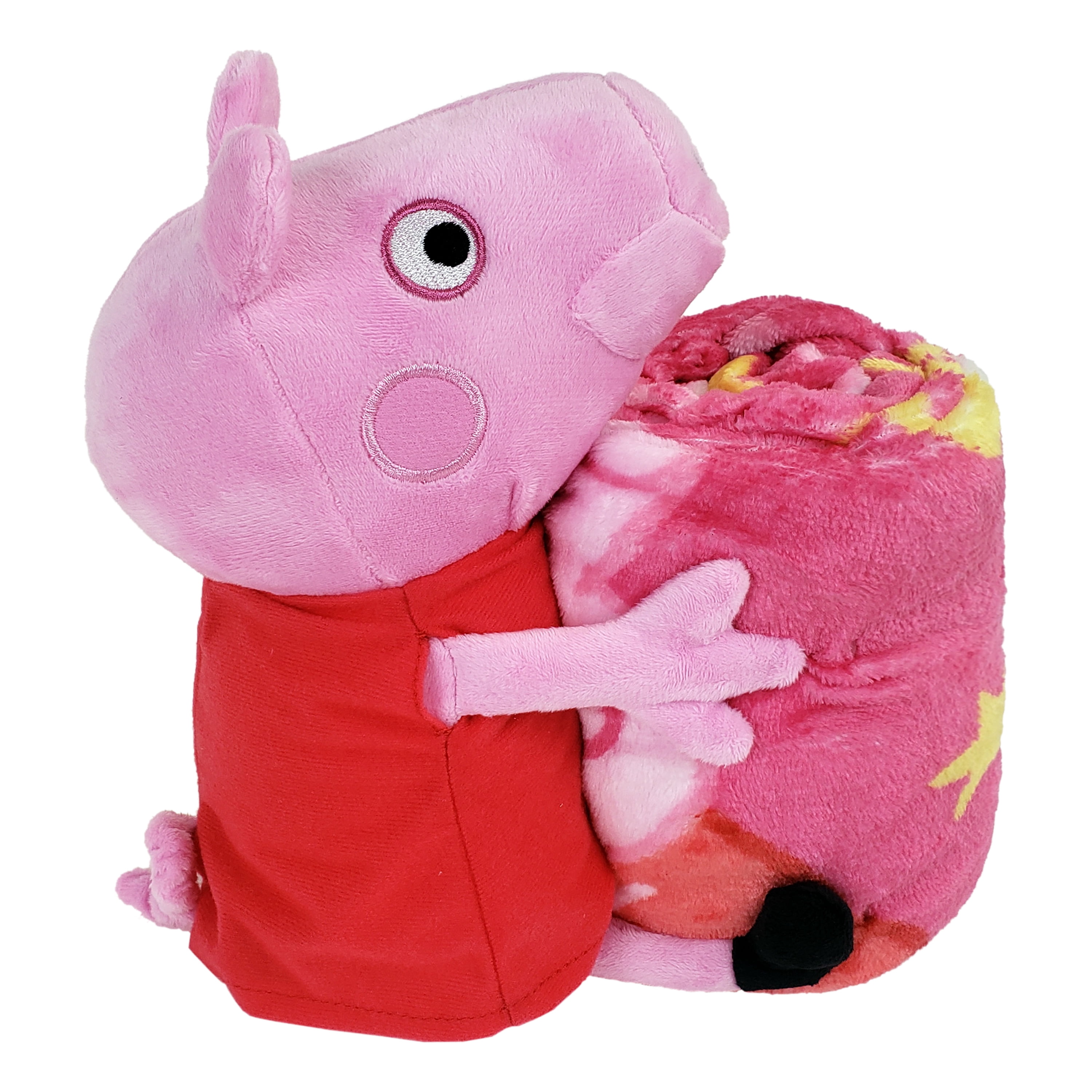 Peppa Pig Playful Peppa Kids Silk Touch Throw Blanket with Plush Hugger – Ultra Soft Plush Character Pillow for Kids