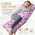 thumbnail image 4 of Body Pillow Cover - Soft Body Pillow Pillowcase, berry blossom branches Elegant Breathable Long Body Pillow Case Cover with Invisible Zipper 20x60in, 4 of 5