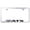 Chrome, variant on Cadilac ATS Laser Etched Logo Cut-Out License Plate Frame (Brushed Chrome)