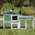 thumbnail image 3 of Pefilos 54" Wooden Chicken Coop Habitat, Hen Nest for Outdoors Indoor Bunny Hutch Rabbit Cage Guinea Pig, Green, 3 of 17