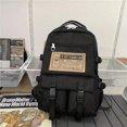 thumbnail image 3 of Casual Large Capacity Letter Patch Backpack, Fashion Student Backpack, 3 of 5