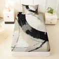 thumbnail image 3 of Homewish Modern Spiral Twin Sheets,Geometric Abstract Bedding,Cream,3-Piece,1 Fitted Sheet and 1 Pillowcase, 3 of 6