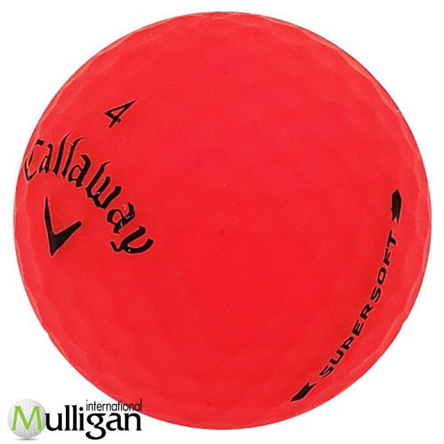 Mulligan - 36 Matte Callaway Supersoft 4A Recycled Used Golf Balls, Red
