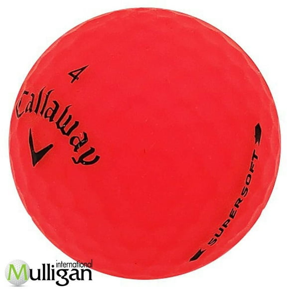 Mulligan - 12 balles de golf récupérées Callaway Supersoft Mat . 4A, rouge