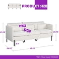 thumbnail image 2 of Coewske 70''W Upholstered Modern 3-Seater Sofa Comfy Sofa Couch w/ 3 Pillows & Iron Legs, 2 of 5