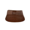 thumbnail image 2 of Time and Tru Women's Straw Visor Hat, Dark Brown, 2 of 3