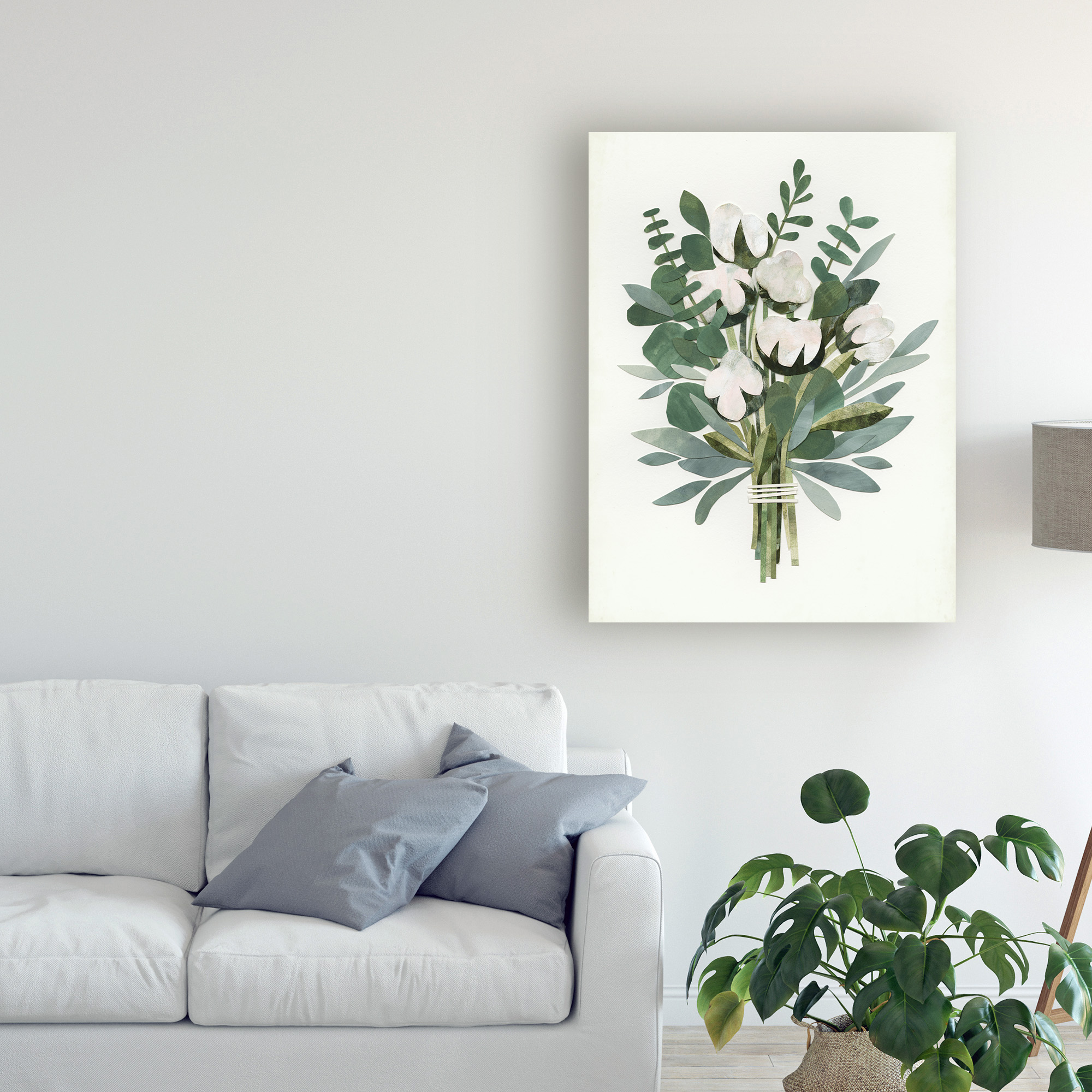 Trademark Fine Art 'UA CH Cut Paper Bouquet IV' Canvas Art by Victoria Borges