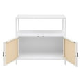 thumbnail image 4 of Amherst 2-door Radio Weave Cane Metal Accent Cabinet White, 4 of 11