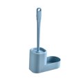 thumbnail image 1 of Worallymy Escobilla de baño de plástico juego de escobillas de baño herramienta de limpieza con mango montado en la pared con soporte azul Worallymy JD735812055, 1 of 7