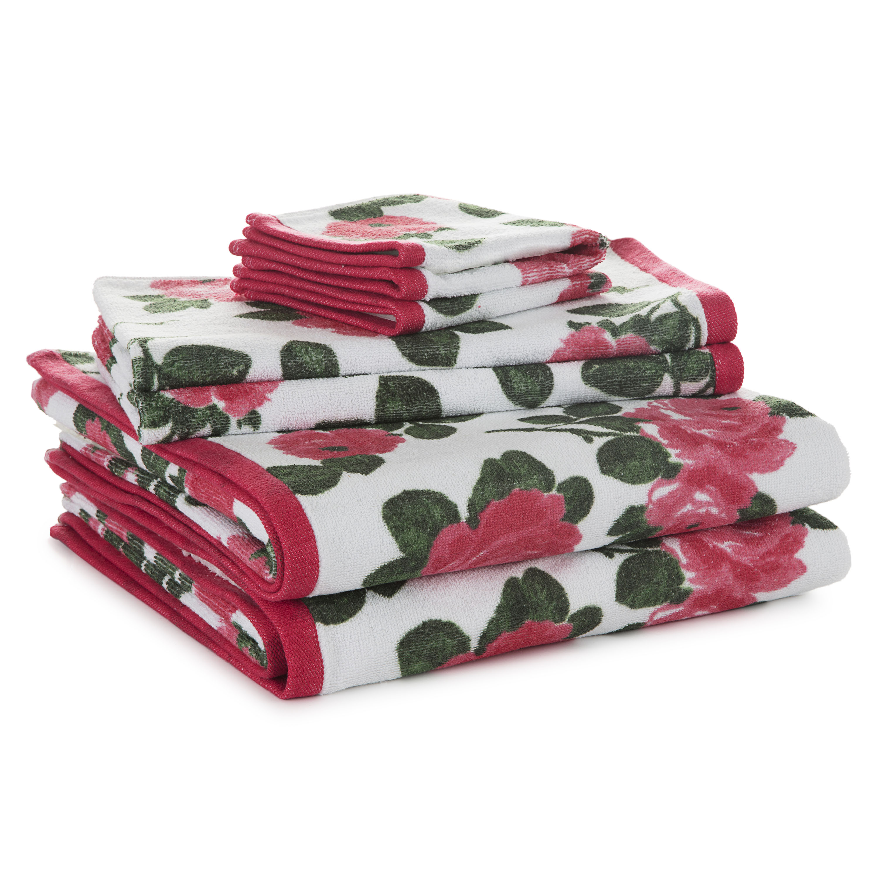 Lady Pepperell Genevieve Floral Towel Set, 6Piece