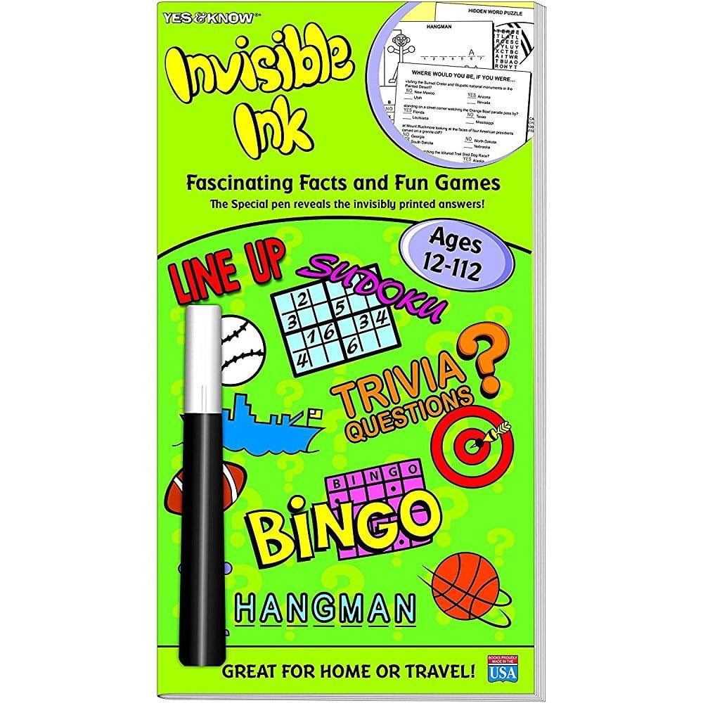 Yes /& Know Invisible Ink Books ALL ABOUT SPORTS FASCINATING FACTS /& FUN GAMES