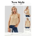 thumbnail image 6 of NFTOEIULA Women Sparkly Sequin Halter Neck Sleeveless Tank Top, 6 of 7