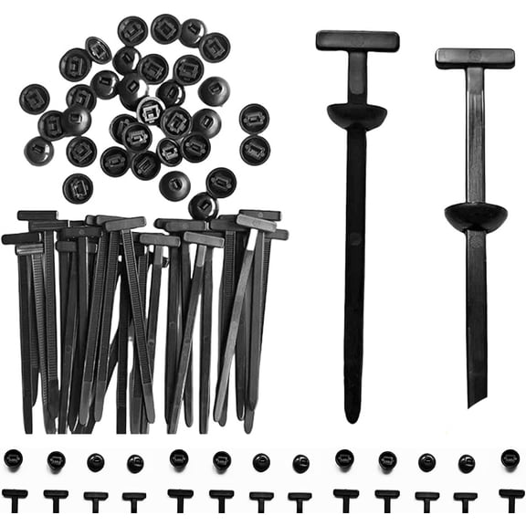 Snap on Fasteners Zip Tie, Nylon Universal Cable Tie Buckle, 2026 New Upgrade Heavy Duty Self-Locking Rivet Zip Ties Holder (200 PCS)