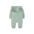 thumbnail image 5 of Newborn Baby Thickened Jumpsuit Hoodie Fall Winter Solid Color Jumpsuit for Men and Girls 0-24M, 5 of 6