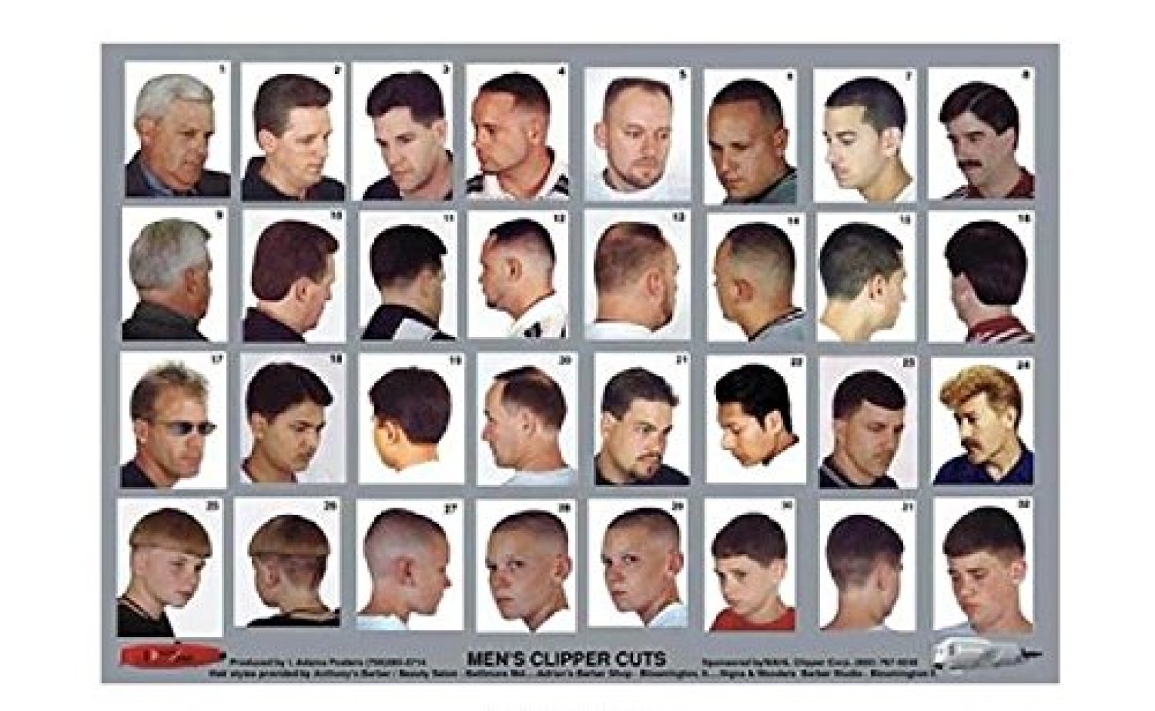 20GM BARBER POSTER MENS HAIRCUTS