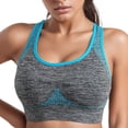 thumbnail image 1 of B91xZ Bra for Women Low Support Seamless Pullover Cami Sports Bra,Blue L, 1 of 5
