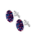 thumbnail image 2 of Valentine's Day Elegant Stainless Steel Silver Shirt Cufflinks for Formal Attire, 2 of 6