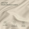 thumbnail image 3 of Ivy Union Microfiber Sheet Set - 3-Pieces - Breathable - Deep Pocket, Twin XL, Sand, 3 of 10