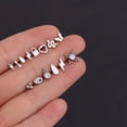 thumbnail image 4 of Mini pendientes de acero puro, pendientes de rayos personalizados para hombres y mujeres, pendientes de tornillos de acero inoxidable, joyería de moda, 4 of 5