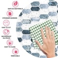 thumbnail image 4 of Papel pintado 3D de 12 x 12 pulgadas, azulejos resistentes al calor y al agua, pegatinas de pared extraíbles autoadhesivas en el baño de la cocina, 10 hojas, diseño de mármol, 4 of 4