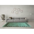 thumbnail image 3 of Ahgly Company Indoor Rectangle Oriental Light Blue Traditional Area Rugs, 8' x 10', 3 of 4