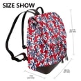 thumbnail image 2 of Balery Palm Tree Pattern on Red Mochila de Cuero para Mujeres, Gran Capacidad, Bolsa de Viaje Multifuncional, Mochila de Cuero y Bolsa de Hombro para Mujeres, 2 of 4