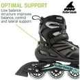 thumbnail image 4 of Rollerblade Zetrablade Women's Adult Fitness Inline Skate Size 7, Black & Blue, 4 of 11