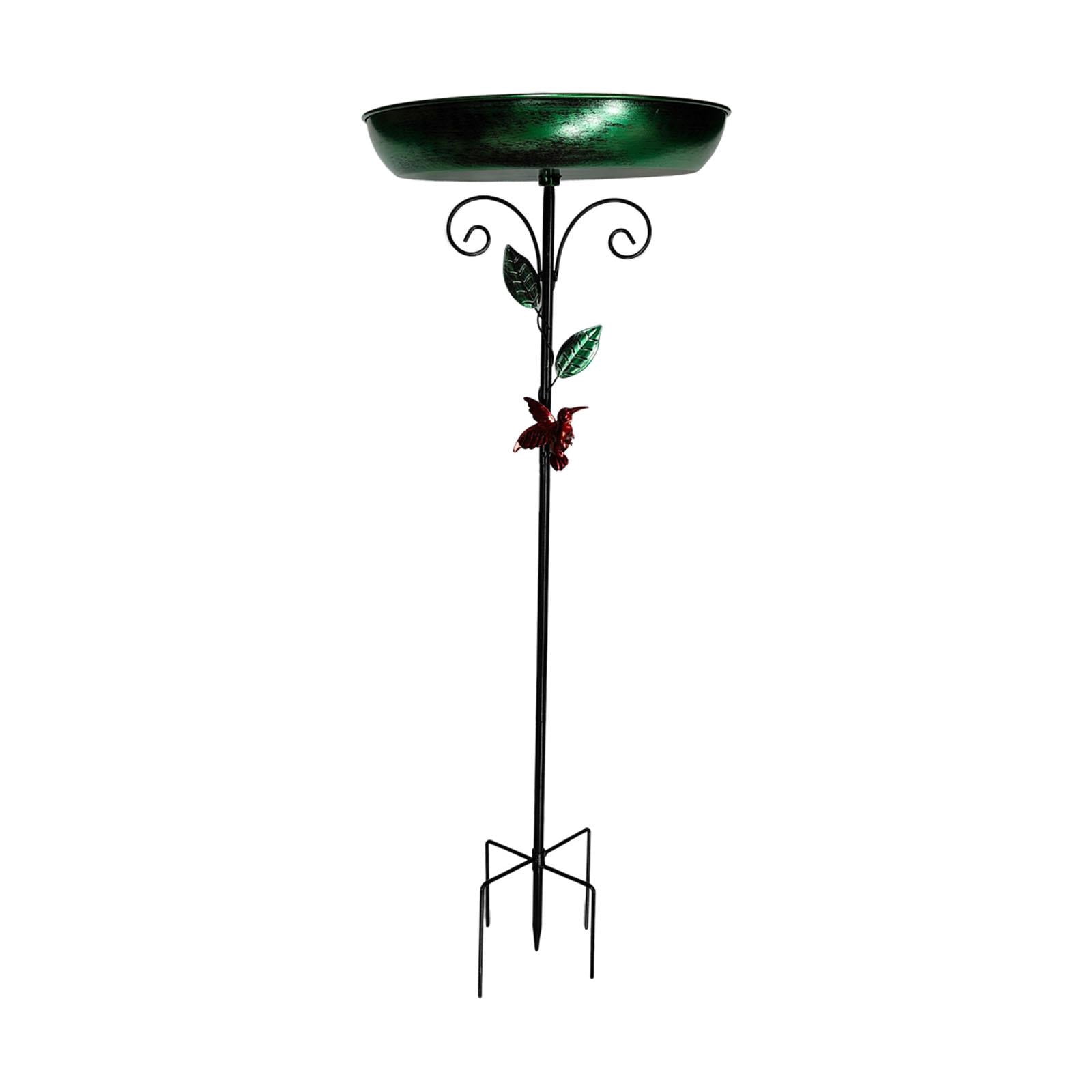 figatia Outdoor Metal Bird Bath Bird Feeder Multipurpose Easily Install Feeding Tray