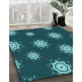 thumbnail image 2 of Ahgly Company Indoor Rectangle Patterned Medium Teal Green Area Rugs, 7' x 9', 2 of 6