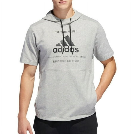 adidas Men's Post Game Ribbed Short Sleeve Hoodie