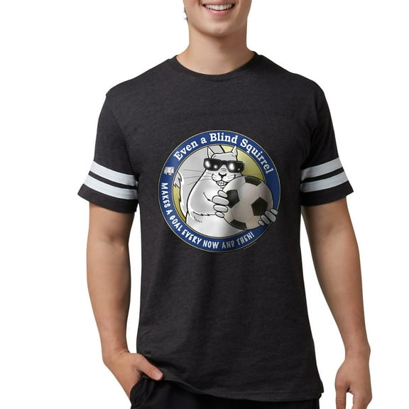 CafePress - Soccersquirrel Men's Football T Shirt - Mens Football Shirt