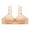 Beige, variant on LYEAA Womens Plus Size Bras Push up Lightly Lined Wireless Daily Bras Wirefree Adjustable Strap Lift Soft Bralette No Wire Breathable Comfort Sleeping Bras Beige L