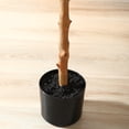 thumbnail image 4 of 4 ft Realistic Artificial Ficus Tree in Pot, Natural Trunk, Lush Leaves, Lifelike Faux Tree, 4 of 9
