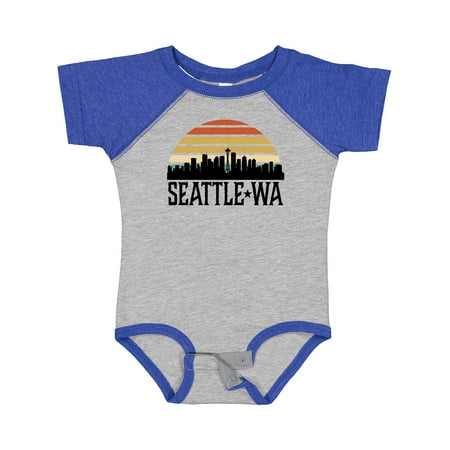 

Inktastic Seattle Washington Skyline Sunset Gift Baby Boy or Baby Girl Bodysuit