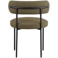 thumbnail image 2 of Meridian Furniture Beacon Olive Green Boucle Fabric Dining Chair (Set of 2), 2 of 8