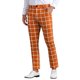 thumbnail image 4 of Pantalones de hombre Inspire Chic, de cuadros, con frente plano, cintura elástica y botón, 30, marrón oscuro, 4 of 7