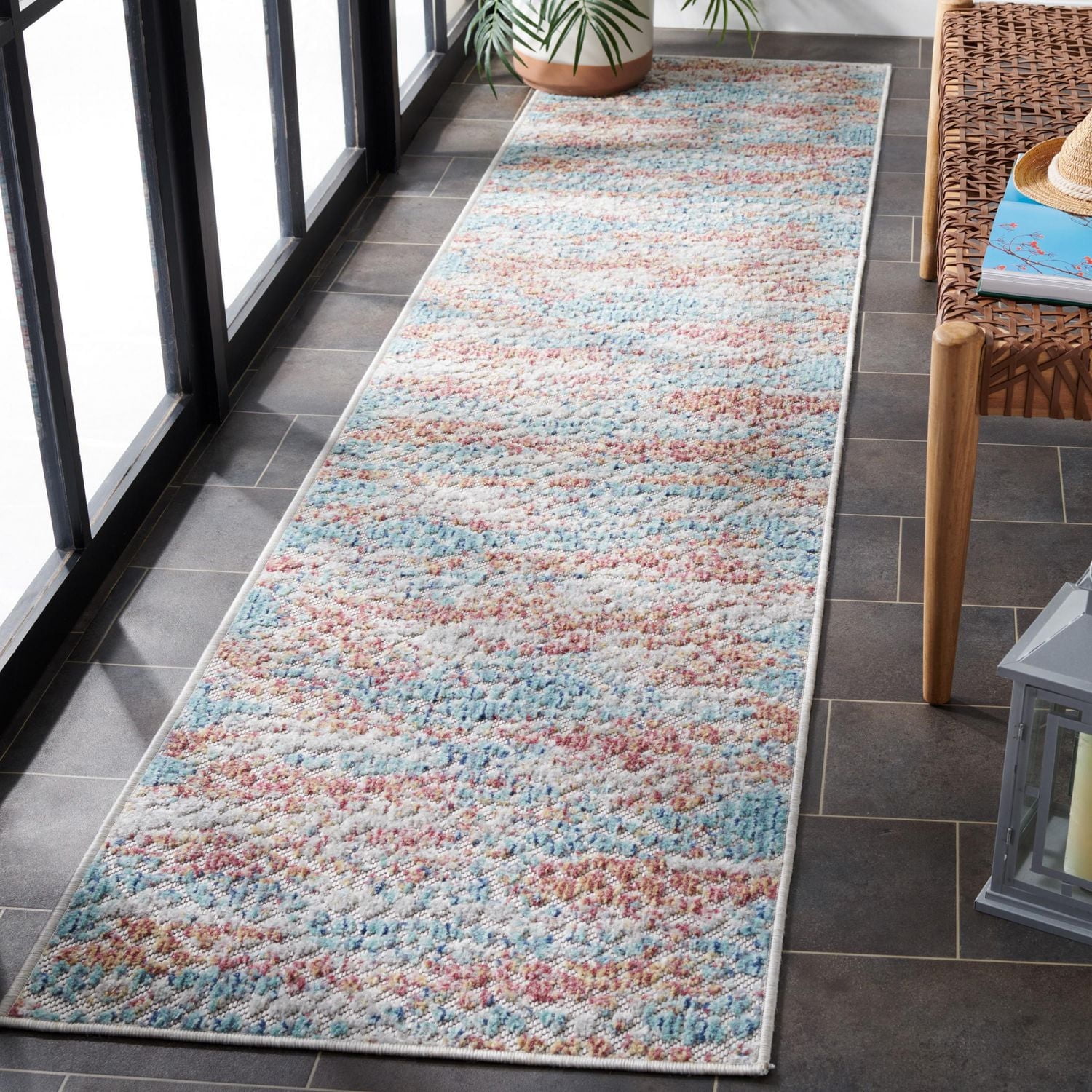 SAFAVIEH Cabana Lue Abstract Indoor/Outdoor Area Rug