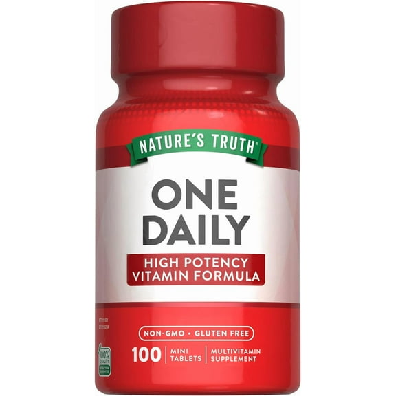 One Daily Womens and Men's Essential Multivitamin | 100 Mini Tablets | by Nature's Truth