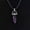 Amethyst Quartz, variant on Natural Quartz Crystal Point Wand Healing Energy Pendant Necklace Silver Plated-Rose Quartz