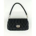 thumbnail image 2 of PORT&LOTUS Black Quilted Shoulder Purses for Women Trendy with Silver Chain Strap Black Small Crossbody Bags with Woven Hand Carry Strap Clutch Purses for Women Going Out Bags Evening Handbag, 2 of 7