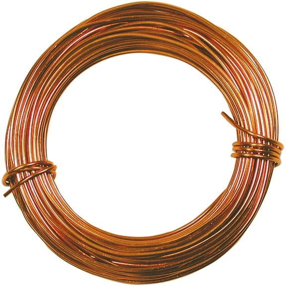 Petite Aluminum Wire 18 Gauge 39' Coil-Copper, Pk 3, Beadsmith