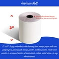 thumbnail image 3 of 3"" x 65' 3 PLY WHITE/CANARY/PINK CASH REGISTER PRINTER POS PAPER ROLL 50 ROLLS/CASE, 3 of 4