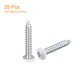 thumbnail image 3 of Tornillos blancos ST4x25mm, tornillos autorroscantes, paquete de 25, tornillos de cabeza plana Phillips para trabajos en madera, 3 of 5