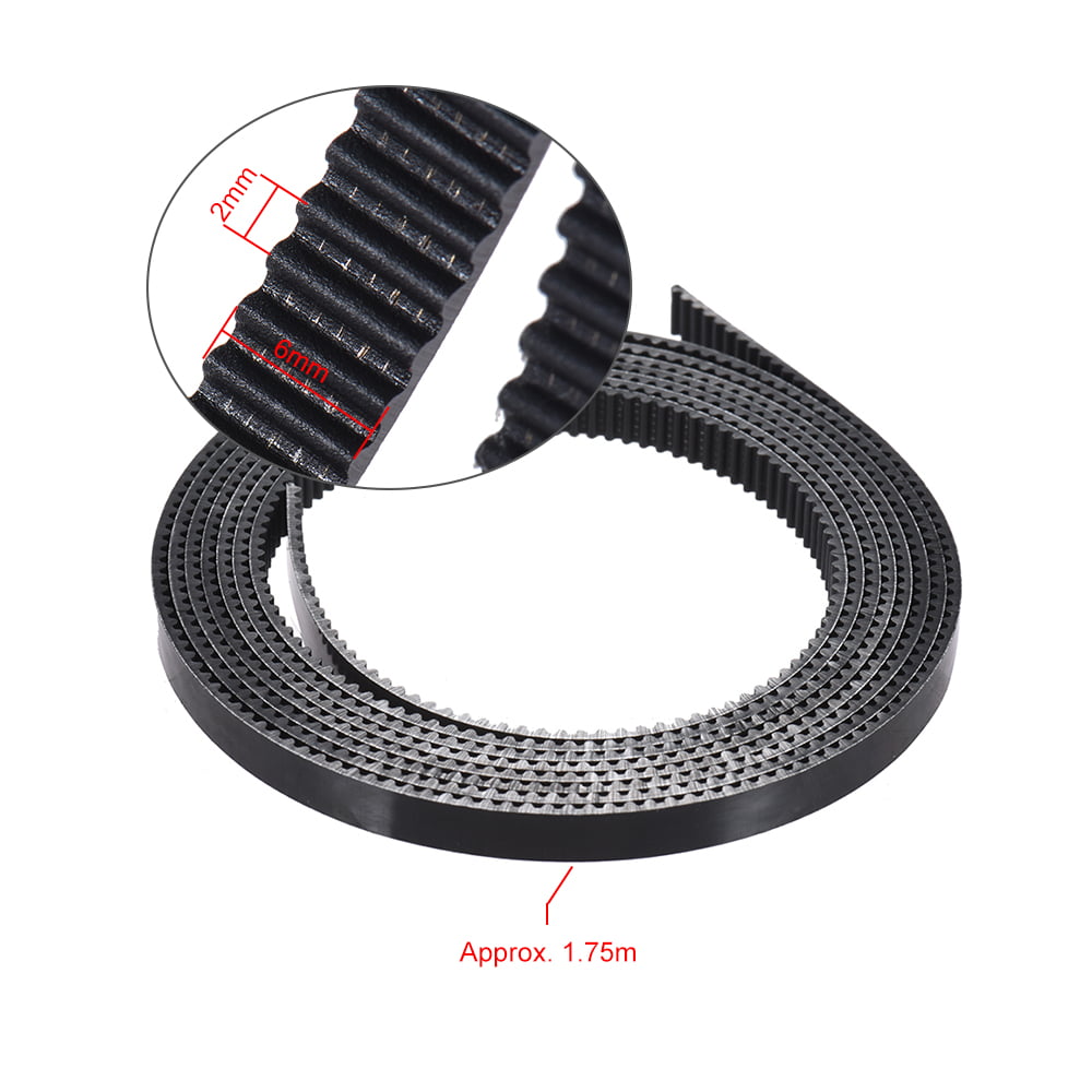 2mm Pitch 6mm Wide Timing Belt PU Material with Steel Wire for RepRap i3 3D Z0O0 