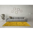 thumbnail image 3 of Ahgly Company Indoor Square Oriental Yellow Traditional Area Rugs, 3' Square, 3 of 4