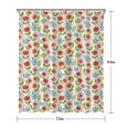 thumbnail image 5 of Pioneer Flower Floral Print Pattern Shower Curtain 72"x84", Bathroom Decorative Shower Curtain Set with 12 Hooks, Waterproof Washable, 5 of 6