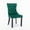 Green, variant on Set of 4 Velvet Fabric Dining Chairs Luxury Tufted Back with Nailed Trim and Back Ring Pull Home Kitchen Dining Room Chairs Armless Accent Side Chairs Solid Rubber Wood Legs
