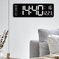 thumbnail image 2 of Large Digital Wall Clock Modern Wall Clock Large Temperature Timekeeping Clocks Home Indoor Temperature USB Decor, 2 of 9