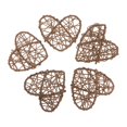 thumbnail image 2 of 5 bolas de mimbre de ratán para centros de mesa de boda, en forma de ellas Corazón Marrón 5 Piezas, 2 of 7