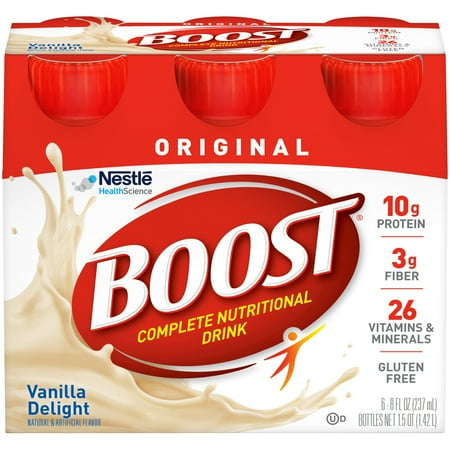 Boost Original Complete Nutritional Drink, Vanilla Delight, 8 Fl oz, 6 Ct